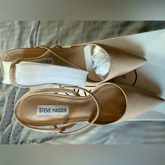 Steve Madden Nude Strappy Heels - Picture 6 of 12